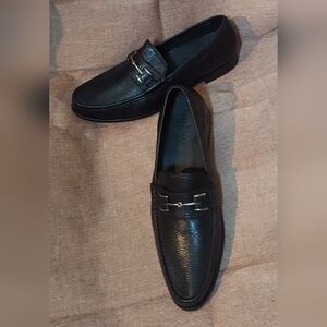 COLE HAAN C08170 MEN'S BLACK LEATHER BIT SLIP-ON LOAFERS SIZE 13 M